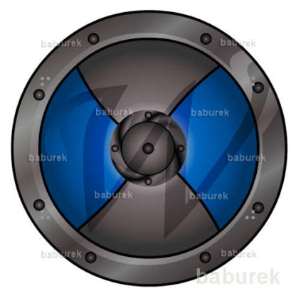 Viking Shield - blue illustration