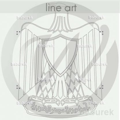 Egypt coat of arms - Line Art