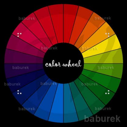 Simple Color Wheel - black bkg